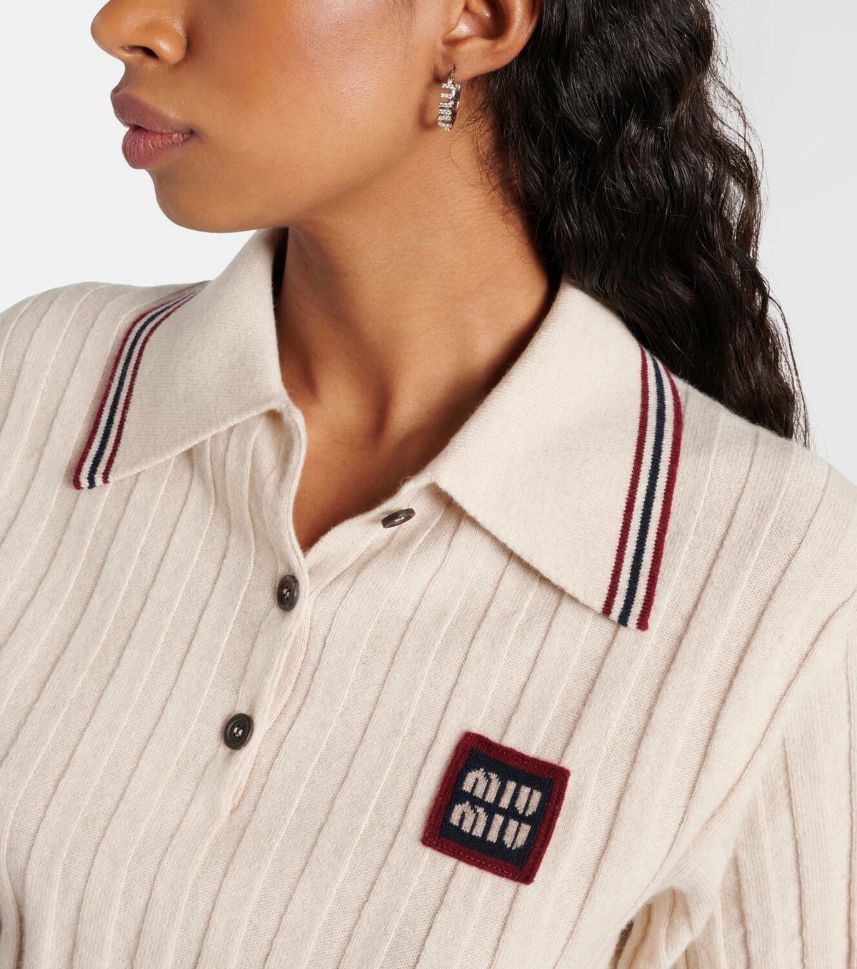 Miu Miu Logo crystal-embellished earrings