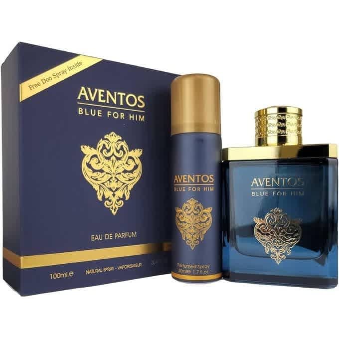 Fragrance World Mens Aventos Blue Gift Set Fragrances 6290360371092