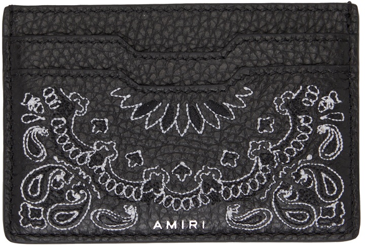 Photo: AMIRI Black Pebble Bandana Card Holder