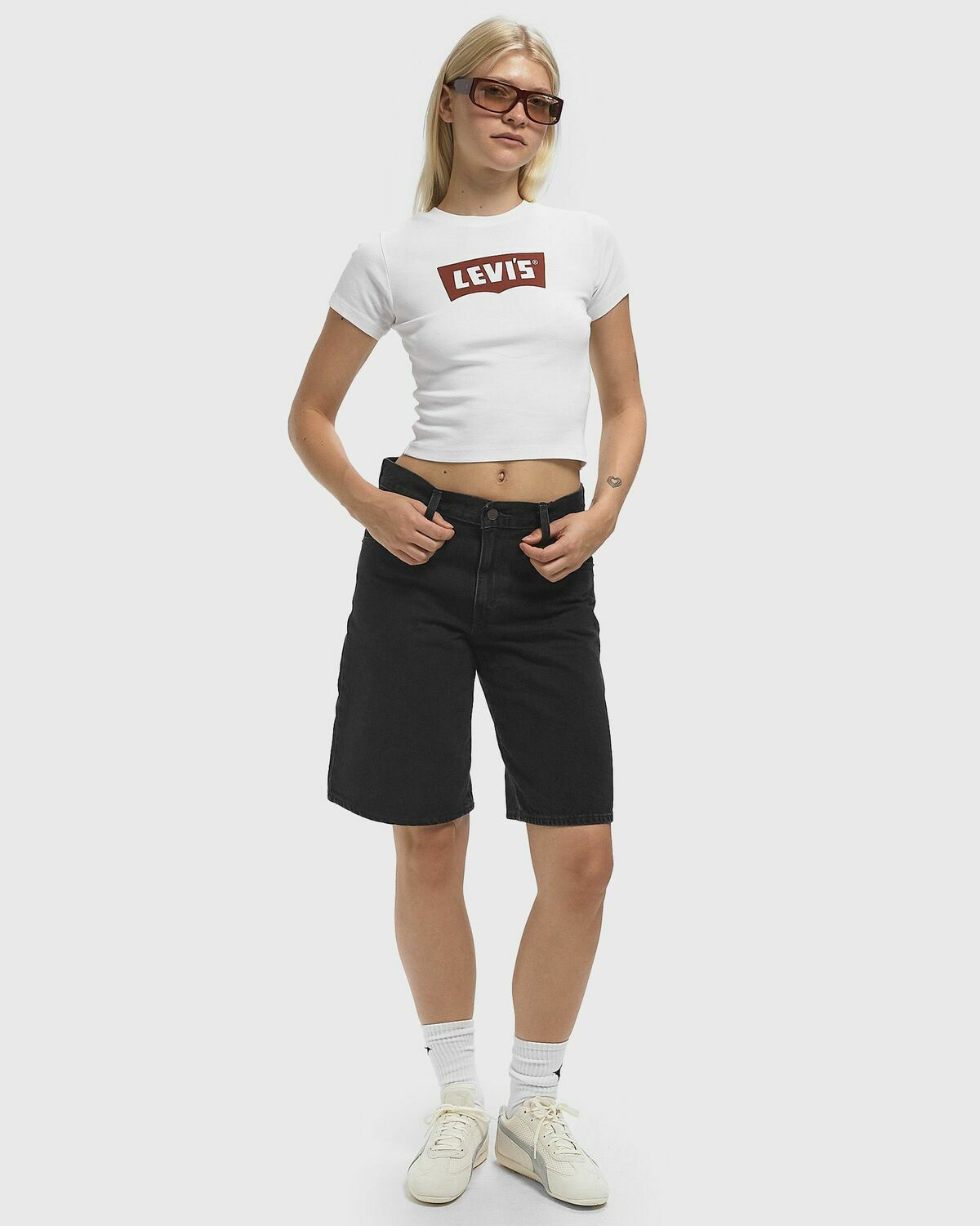 Levis GR ESSENTIAL SPORTY TEE White Womens Shortsleefe