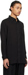 Y's For Men Black Button Shirt