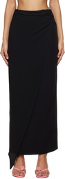 GCDS Black Hoop Maxi Skirt