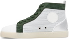 Christian Louboutin Off-White & Green Varsilouis Sneakers