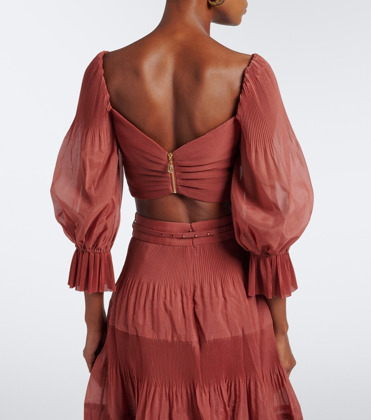 Zimmermann Pleated cropped top