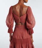 Zimmermann Pleated cropped top