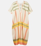 Eres Ice striped silk twil kaftan