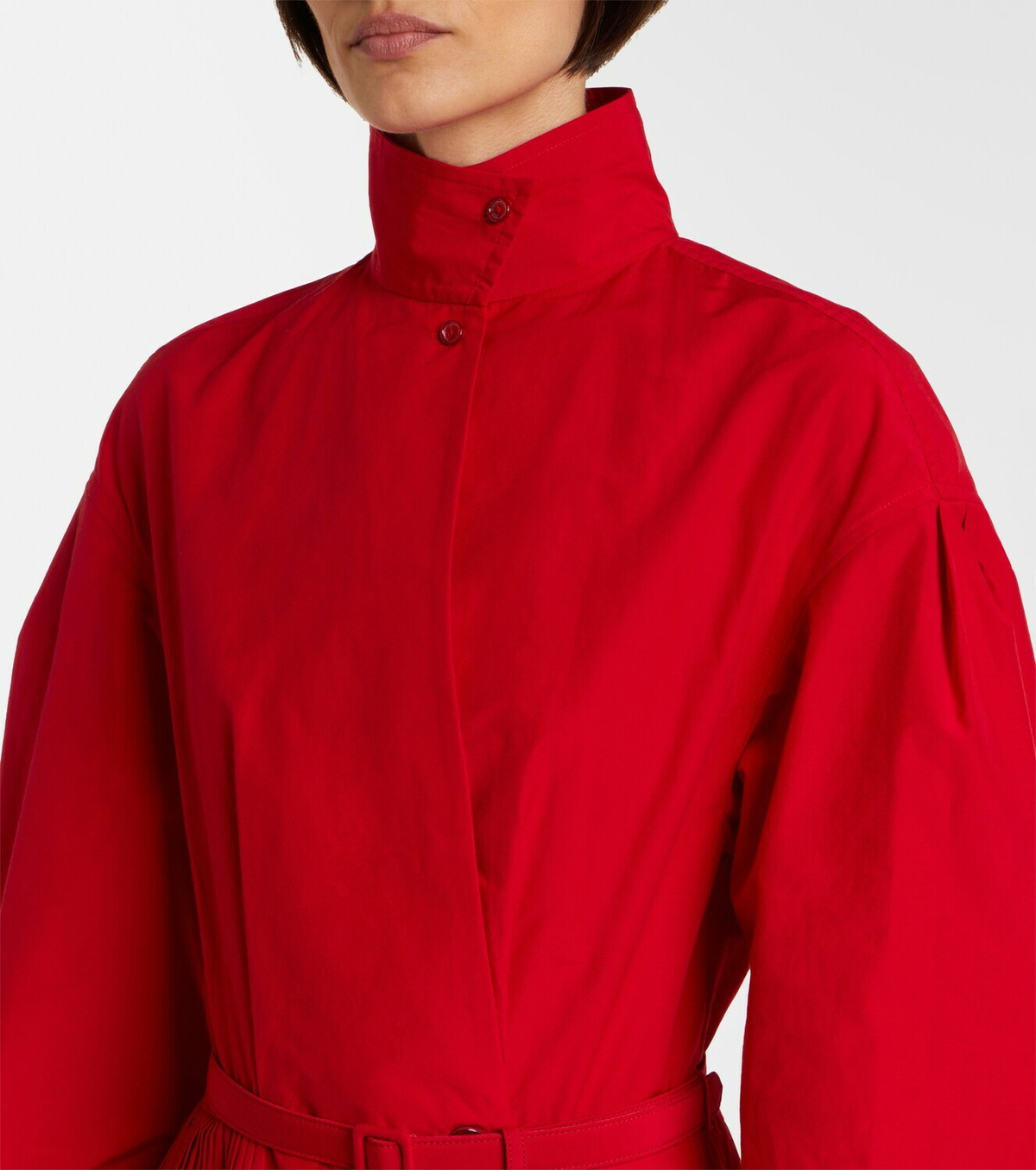 Ralph Lauren Collection Daley belted cotton-blend poplin gown