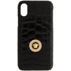 Versace Black Medusa Croc iPhone X CSS Case