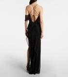 The Sei Ruffled silk chiffon maxi dress