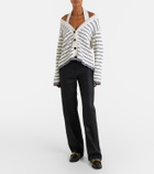 McQueen Cable-knit striped cardigan