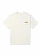 Bottega Veneta - Intrecciato Suede-Trimmed Cotton-Jersey T-Shirt - Neutrals