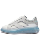Alexander McQueen Men's Transparent Sole Oversized Sneakers in White/Ice Grey