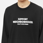 Neighborhood Men's Long Sleeve NH-4 T-Shirt in Black