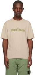 Stone Island Taupe Stitches Two T-Shirt