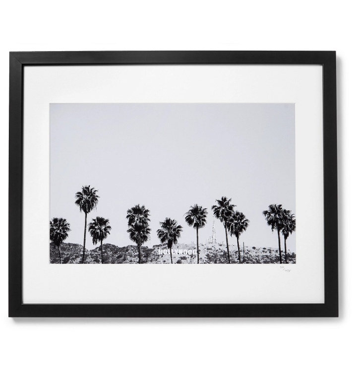 Photo: Sonic Editions - Framed 2015 Stephen Albanese Hollywood Palm Trees Print, 16" x 20" - Black