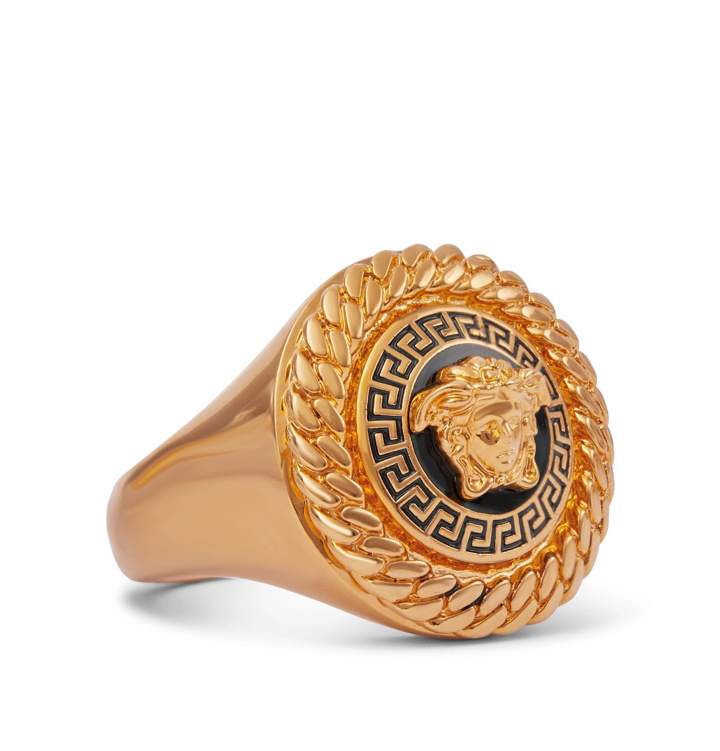 Photo: Versace - Medusa Gold-Tone Signet Ring - Unknown