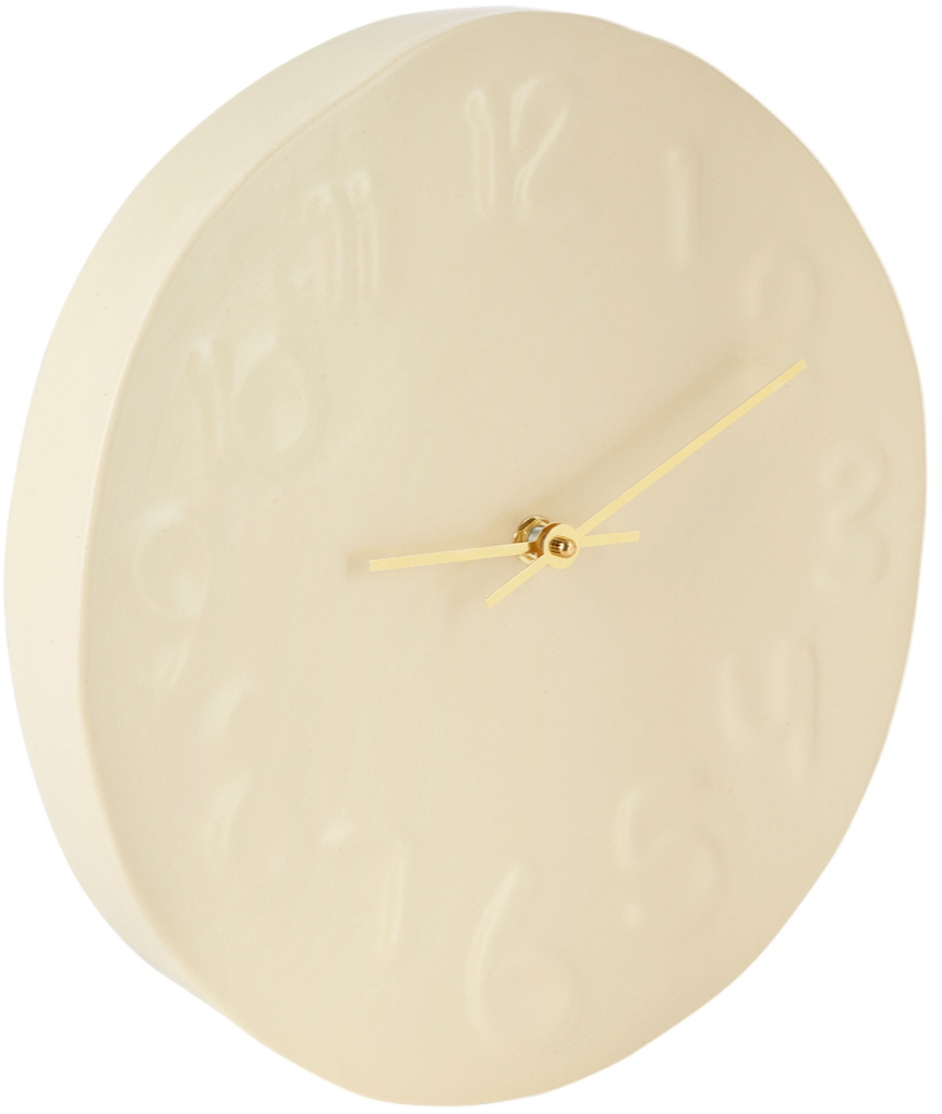 Workaday Handmade SSENSE Exclusive White Embossed Clock