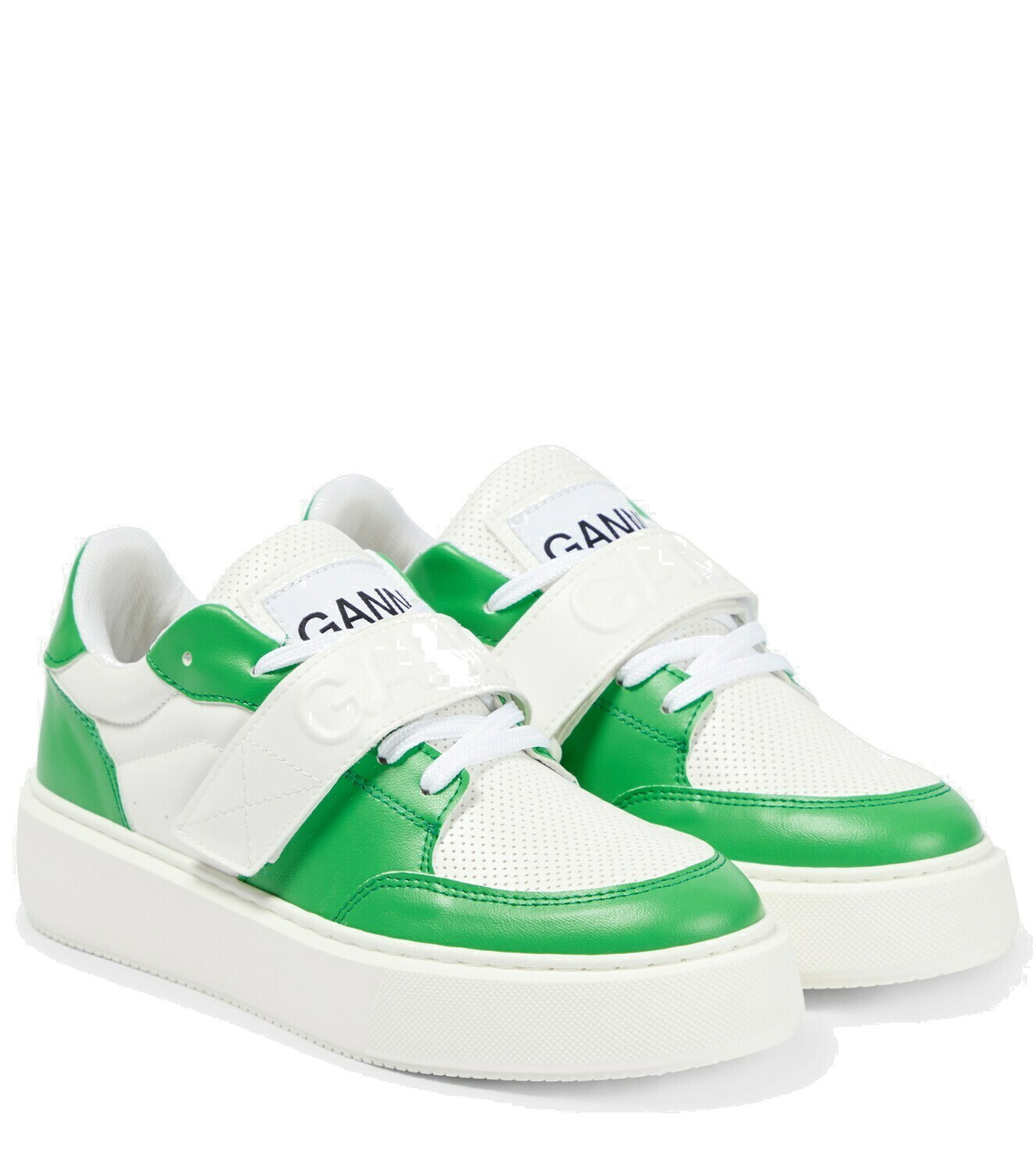 Ganni - Faux leather sneakers GANNI