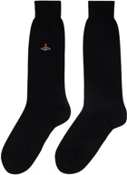 Vivienne Westwood Black Uni Color Plain Socks