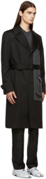 Maison Margiela Black Virgin Wool Trench Coat