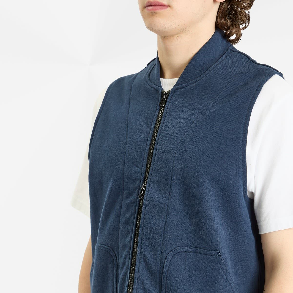 Adsum Men's Fleece Vest in Dark Navy