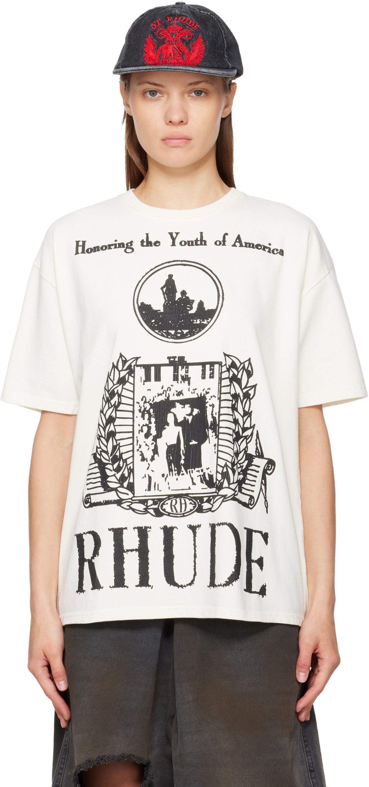 Rhude White 'Youth of America' T-shirt