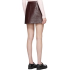 Courreges Burgundy Vinyl Miniskirt