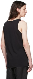 Versace Underwear Black Logo Tank Top