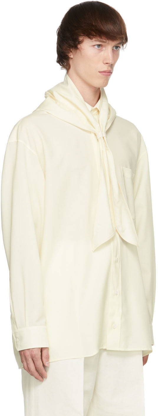 UNIFORME Off-White Oversized Cool Wool Hood Shirt UNIFORME