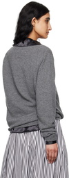 Comme des Garçons Shirt Gray V-Neck Sweater