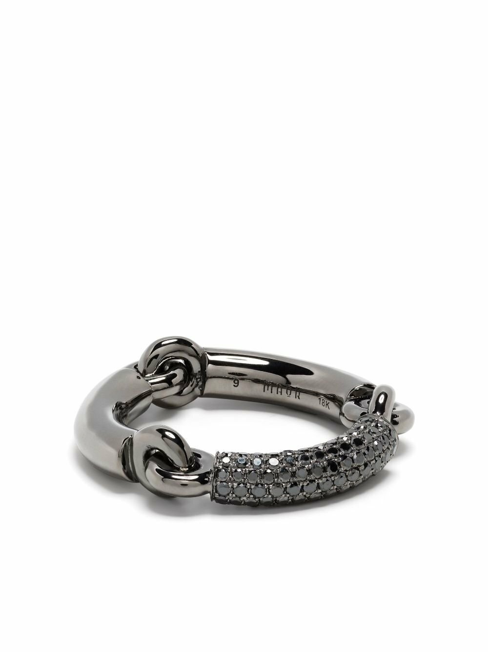 MAOR Black Solstice Diamond Band Ring