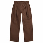 Wood Wood Men's Fraser Pleated Chinos in Terra Brown