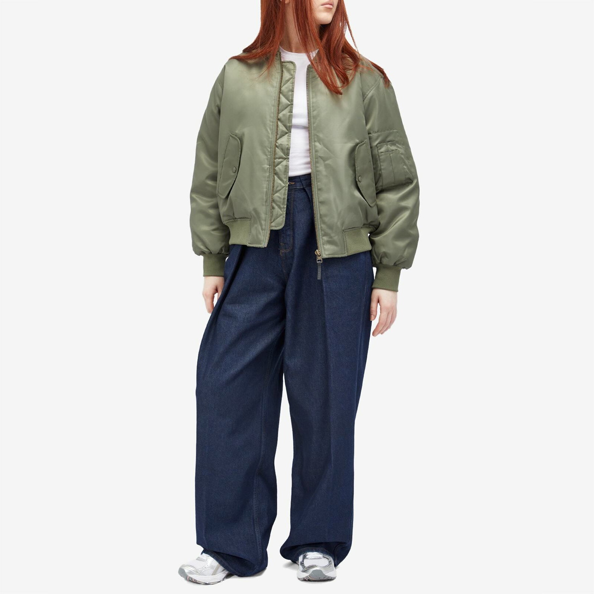 Good American Women's Pleated Jean in Indigo