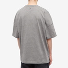 Tommy Jeans Men's Split Hem Flag T-Shirt in Mid Grey Heather