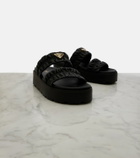 Prada Matelassé leather platform sandals