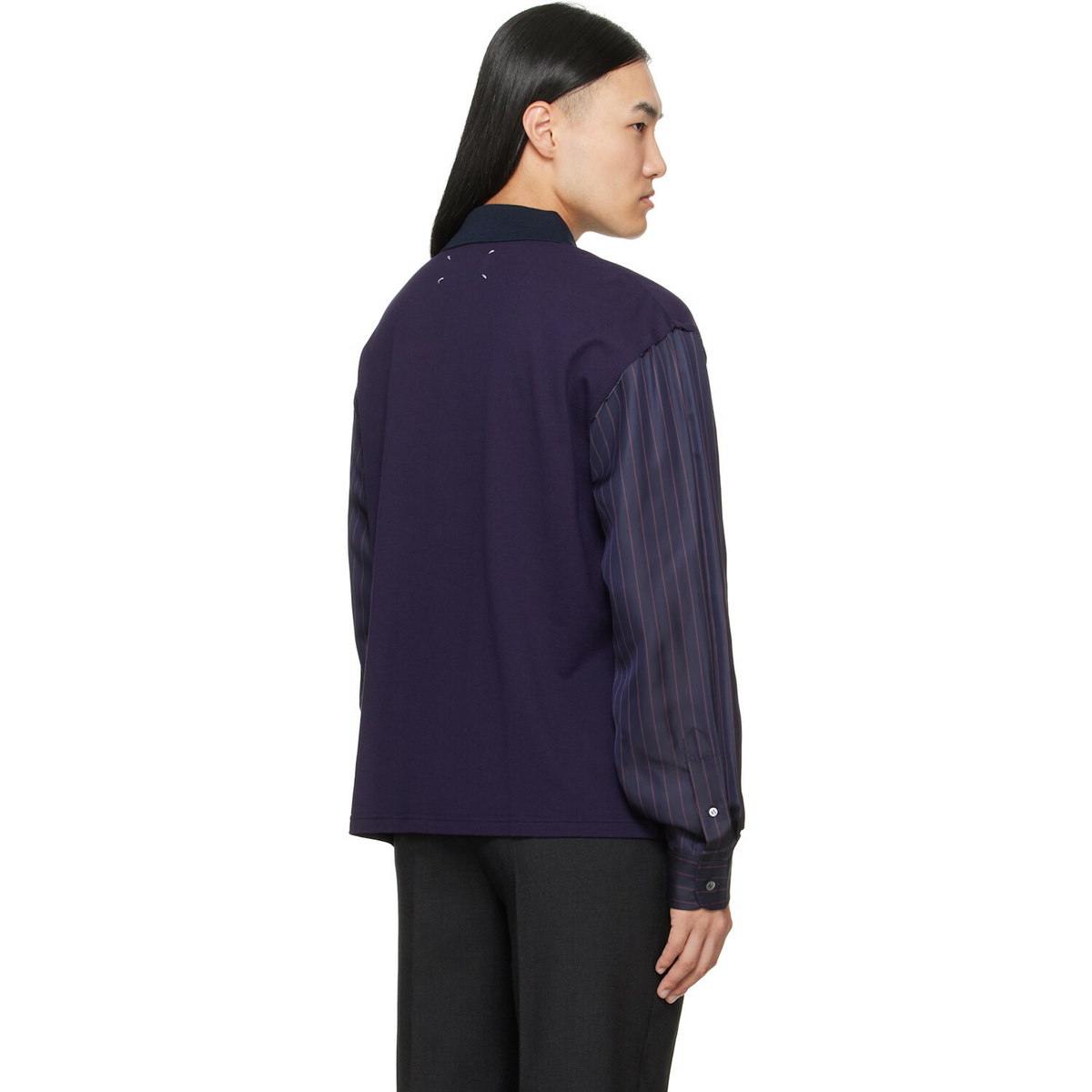 Maison Margiela Purple Bimaterial Shirt