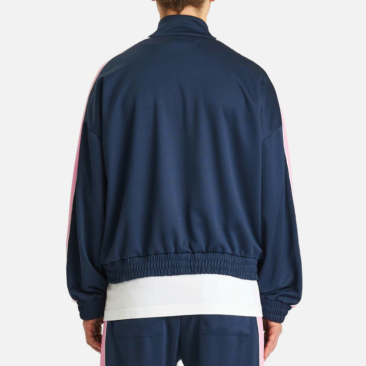 Cole Buxton Men's Contrast Tape Track Jacket in Blue/Pink