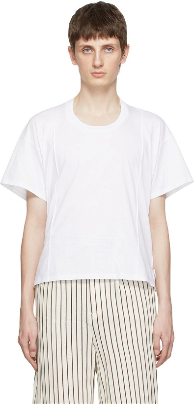 Photo: rito structure White Cotton T-Shirt