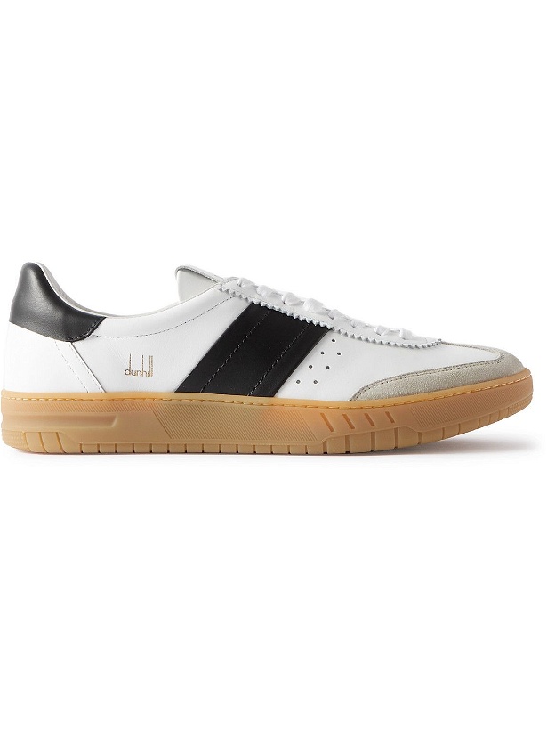 Photo: Dunhill - Court Legacy Leather and Suede Sneakers - White