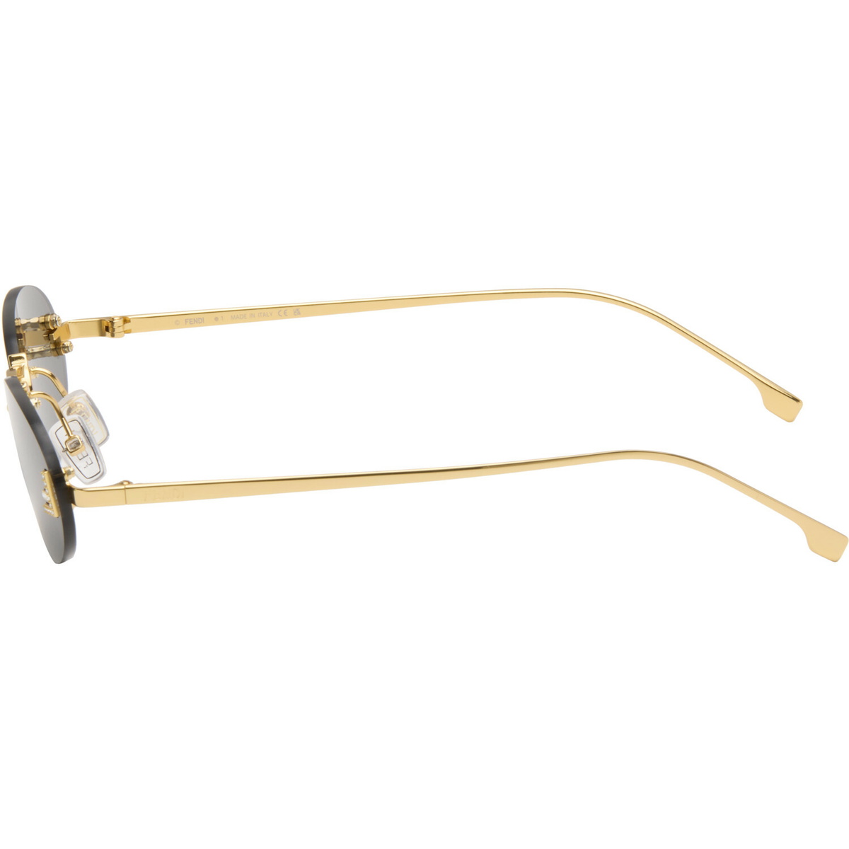 Fendi Gold 'Fendi First' Crystal Sunglasses
