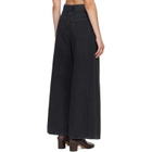 MM6 Maison Margiela Black Drawstring Jeans