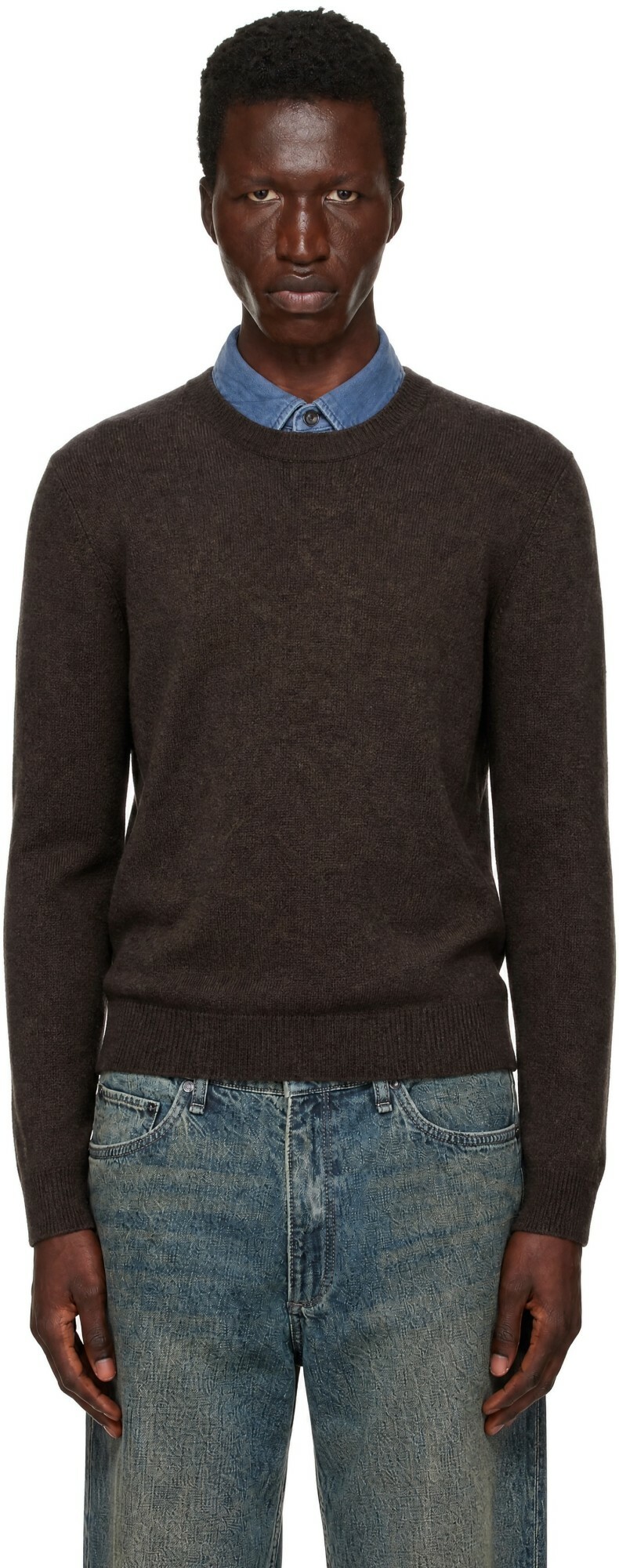 rag & bone Brown Vernon Cashmere Sweater