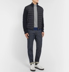 Moncler - Panelled Jersey and Quilted Shell Down Jacket - Men - Midnight blue