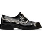 Simone Rocha Black Floral Lace Brogue Derbys