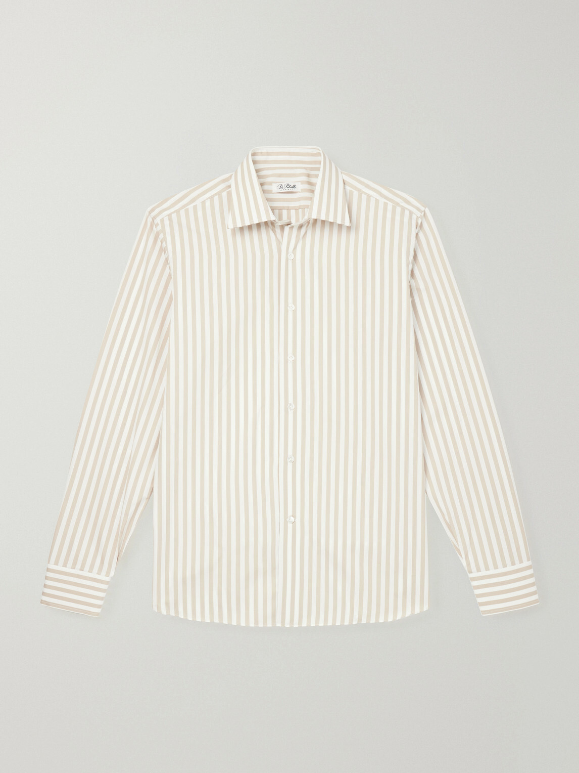 De Petrillo - Striped Cotton-Poplin Shirt - White