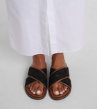 Max Mara Peonie embroidered slides