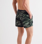 TOM FORD - Slim-Fit Short-Length Camouflage-Print Swim Shorts - Green