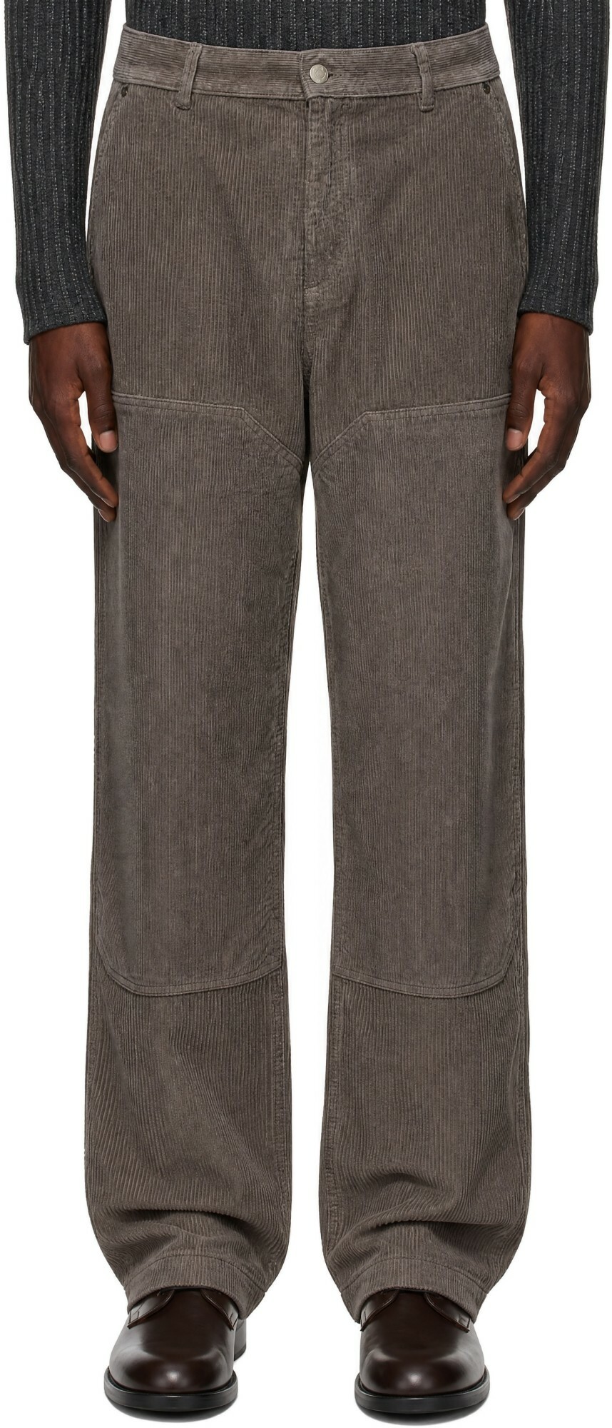 mfpen Gray Double Knee Trousers