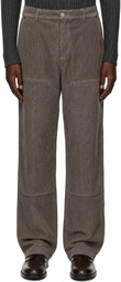 mfpen Gray Double Knee Trousers