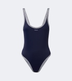 Versace Greca logo embroidered swimsuit